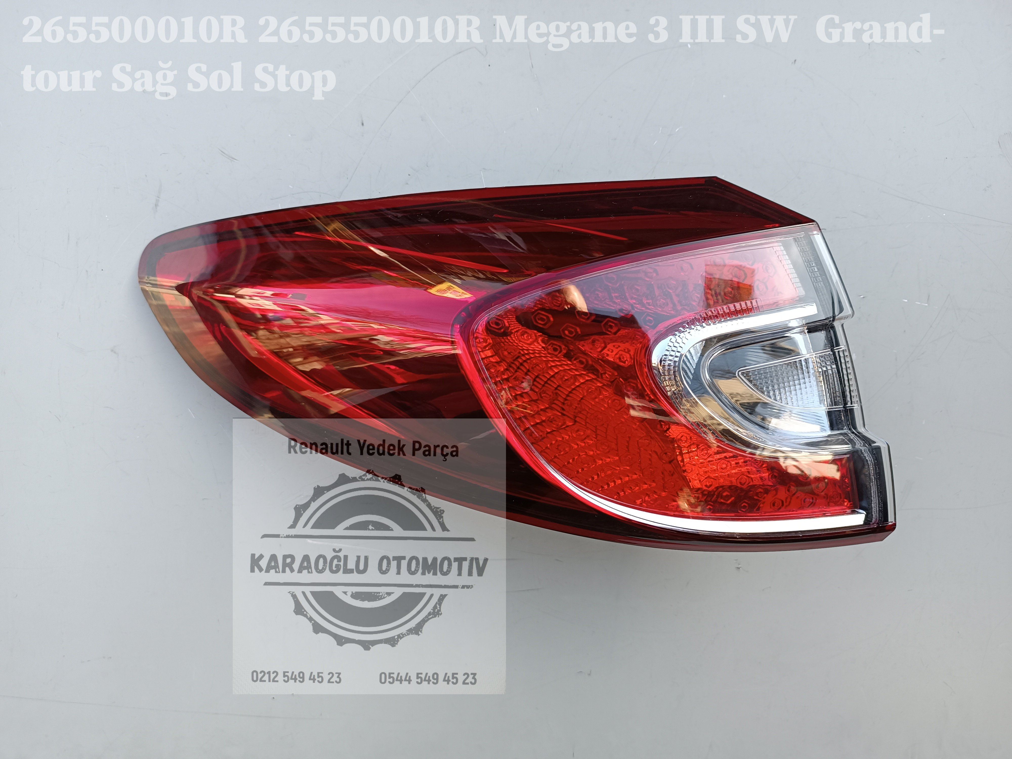 Megane 3 Sport Tourer Sol Arka Stop Lambası 265550010R - Görsel 2