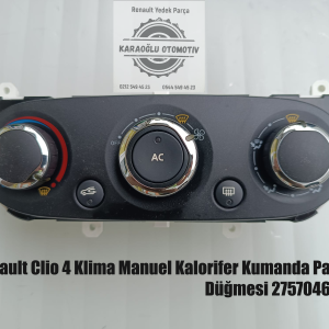 Renault Clio 4 Klima Manuel Kalorifer Kumanda Paneli Düğmesi 275704632R