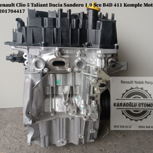 8201704417 Renault Clio 5 Taliant Dacia Sandero 1.0 Sce B4D 411 Komple Motor