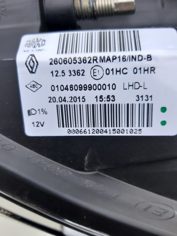 260605362R Clio IV Inıtıale Sol Xenon Mercekli Far - Görsel 3