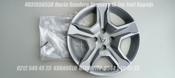 403155853R Dacia Sandero Stepway 16 İnç Jant Kapağı