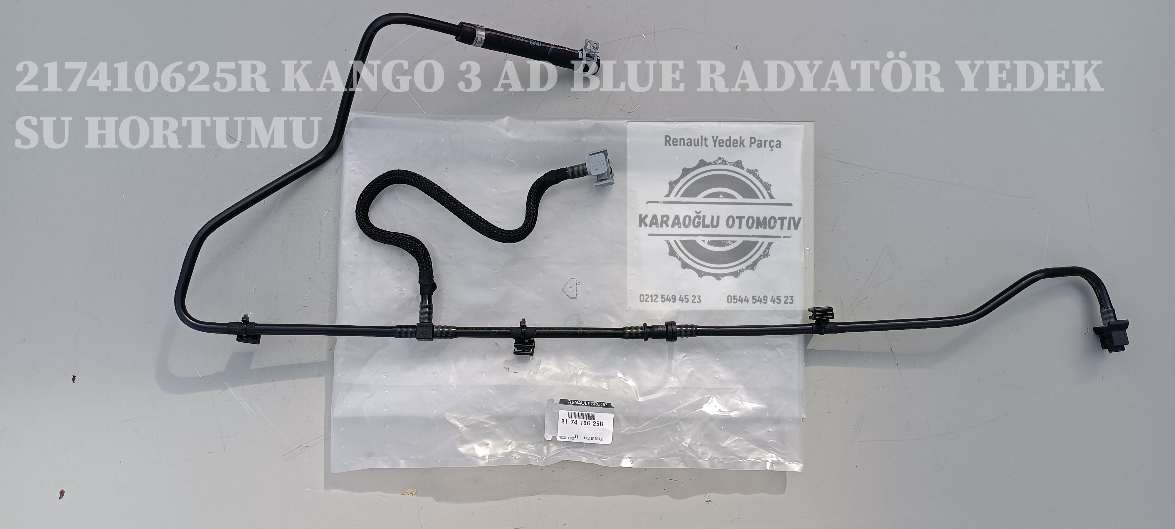 217410625R KANGO 3 AD BLUE RADYATÖR YEDEK SU HORTUMU