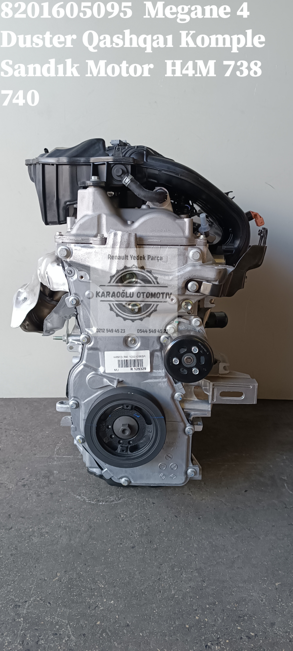 Megane 4 1.6 16v H4M 738 740 Benzinli Komple Motor 8201584589