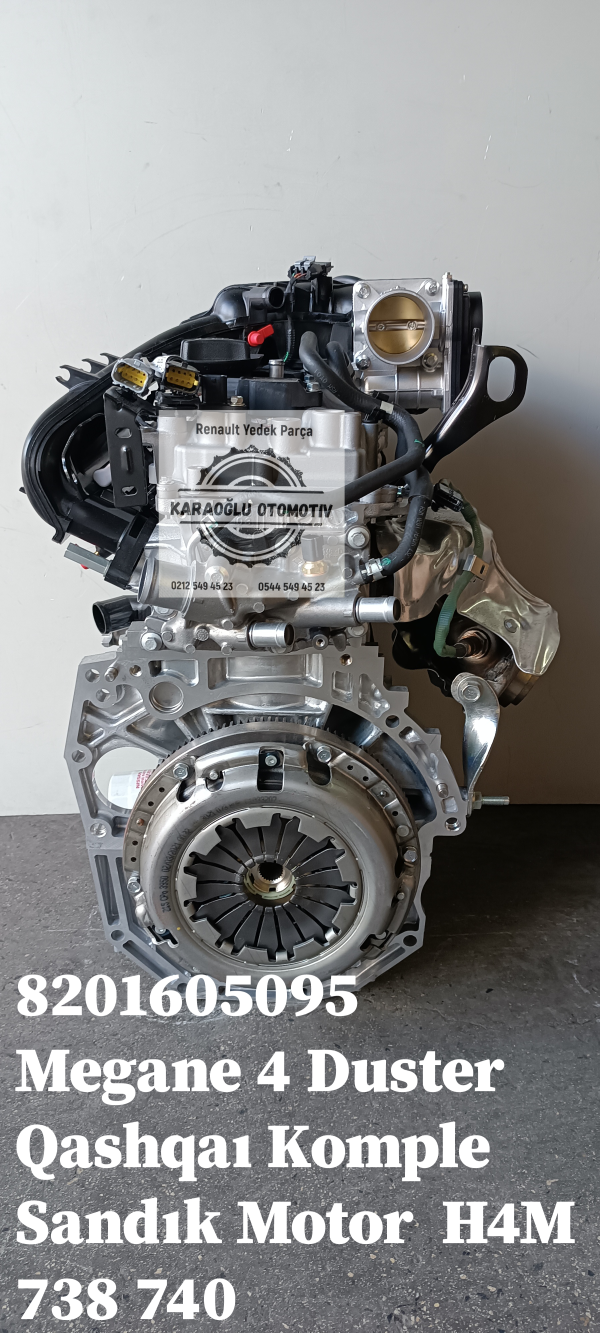 Megane 4 1.6 16v H4M 738 740 Benzinli Komple Motor 8201584589 - Görsel 2