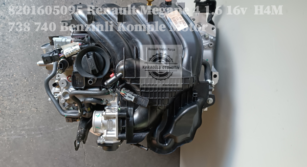 Megane 4 1.6 16v H4M 738 740 Benzinli Komple Motor 8201584589 - Görsel 5
