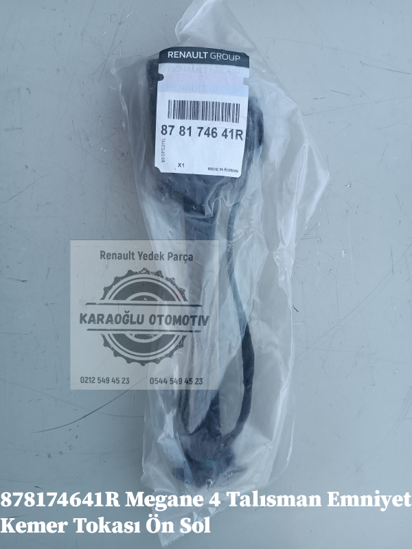 878174641R Megane 4 Talısman Emniyet Kemer Tokası Ön Sol