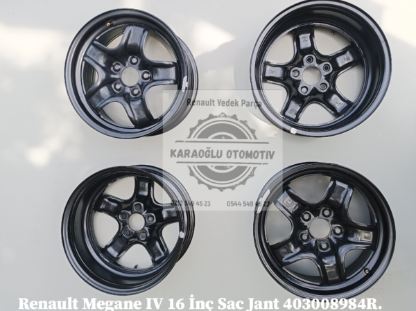 403008984R Megane 4 16 İnç Sac Jant - Görsel 3