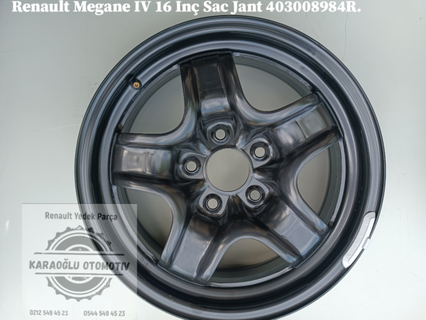 403008984R Megane 4 16 İnç Sac Jant