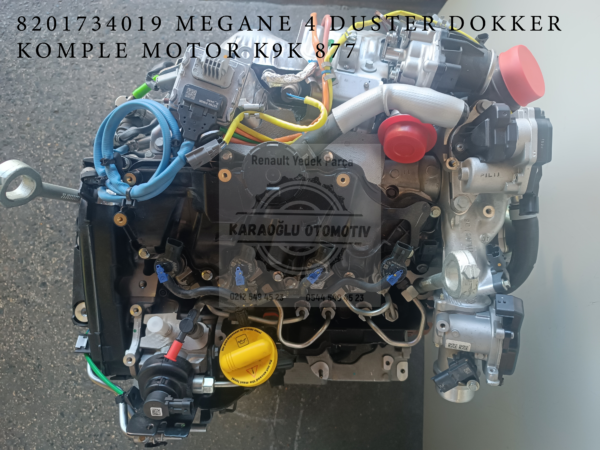 MEGANE IV DUSTER DOKKER KOMPLE MOTOR K9K 877  8201734019 - Görsel 4