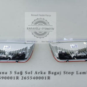 Renault Laguna III Sağ Sol Arka Bagaj Stop Lambası 265590001R 265540001R