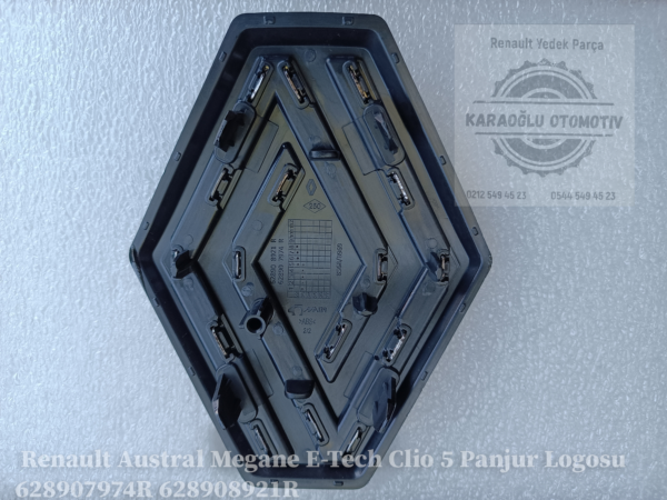 Austral Megane E-Tech Clio 5 Panjur Logosu 628907974R 628908921R