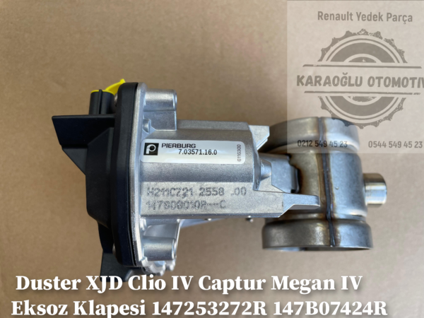 Trafıc III Duster XJD Clio IV Captur Megan IV Eksoz Klapesi 147253272R 147B07424R - Görsel 4