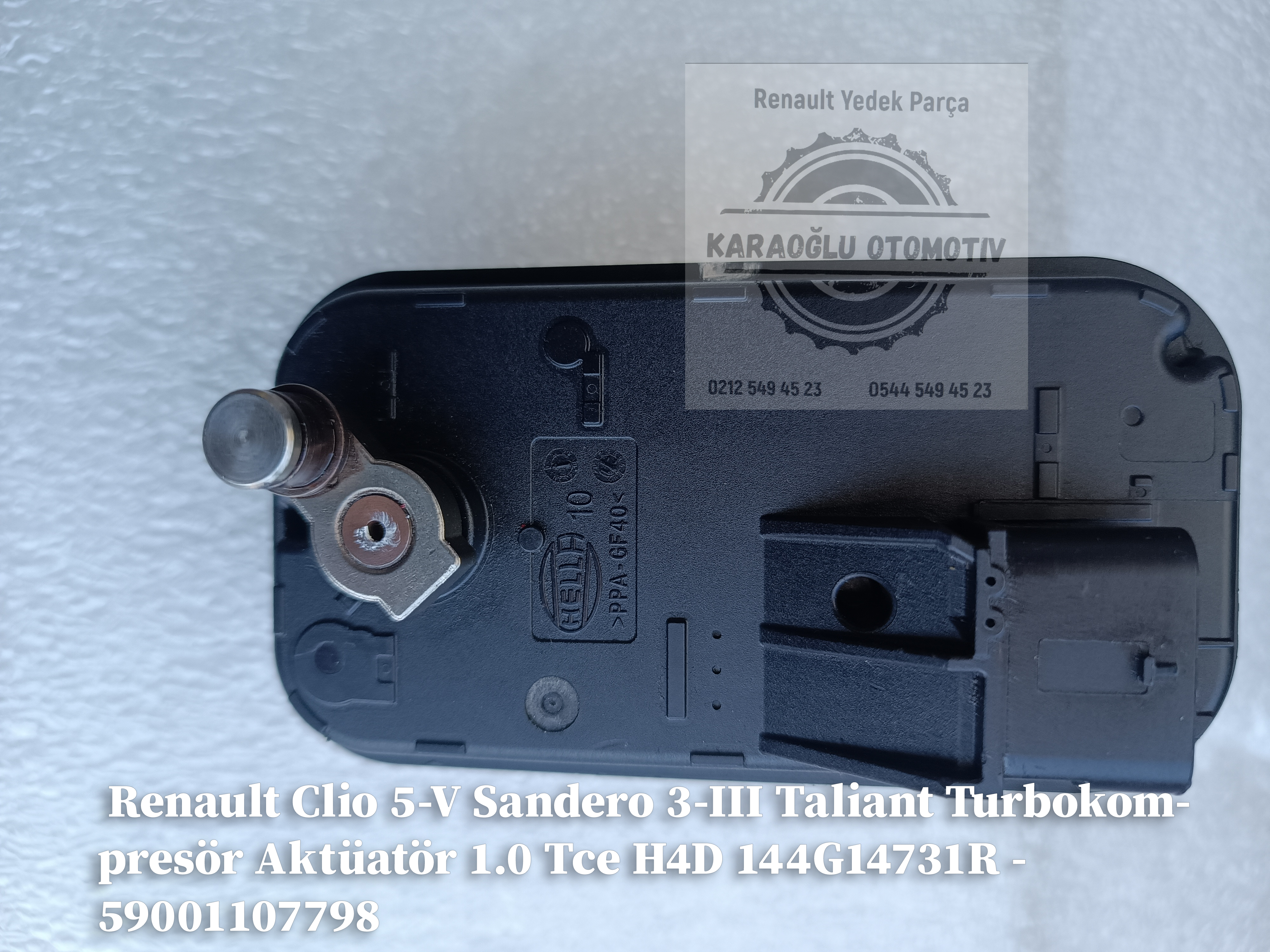 59001107798 144G14731R Clio V Sandero III Taliant Turbokompresör Aktüatör 1.0 Tce H4D Motor