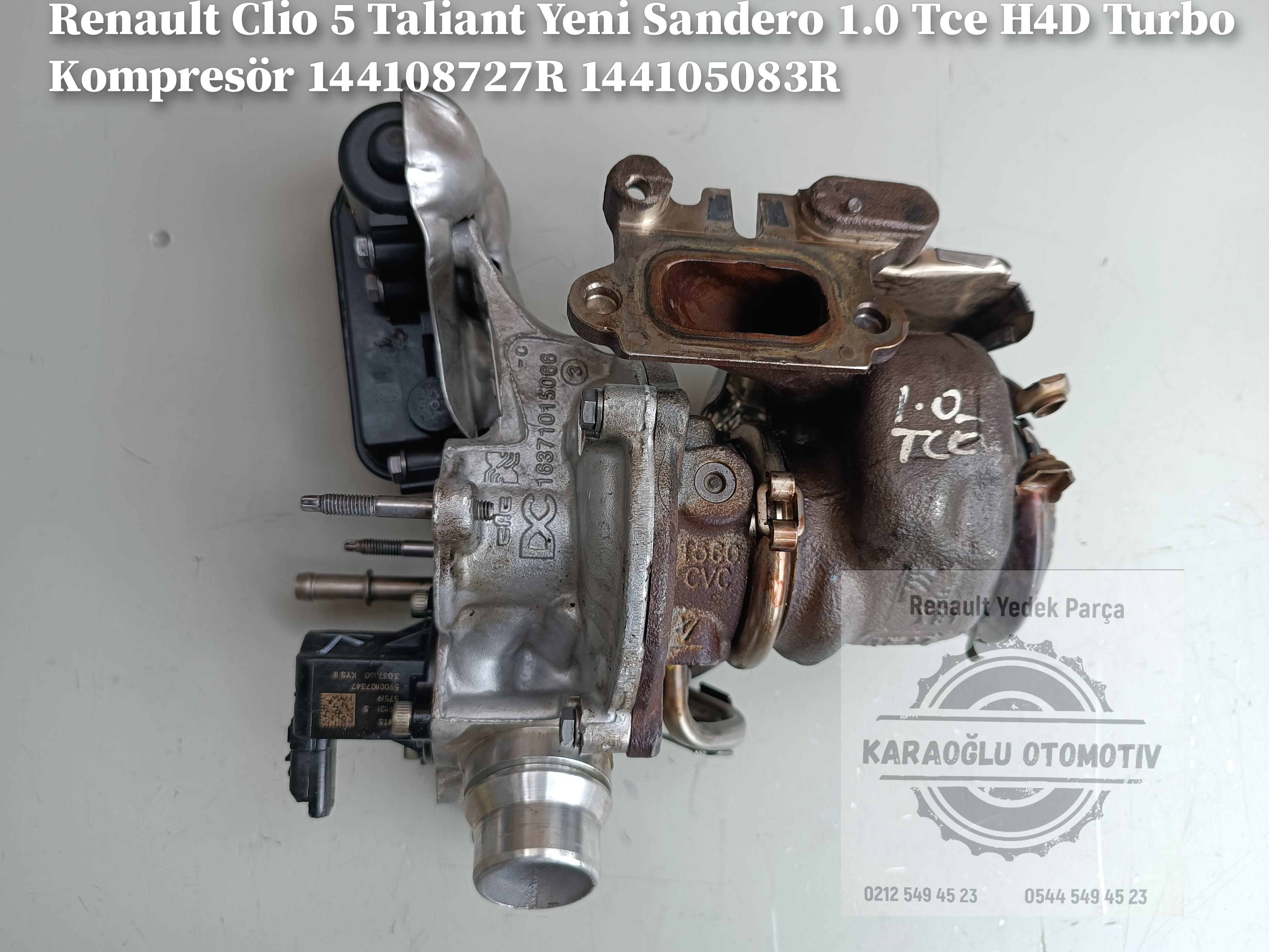144108727R 144105083R Renault Clio V Taliant Yeni Sandero 1.0 Tce H4D Turbo Kompresör - Görsel 3