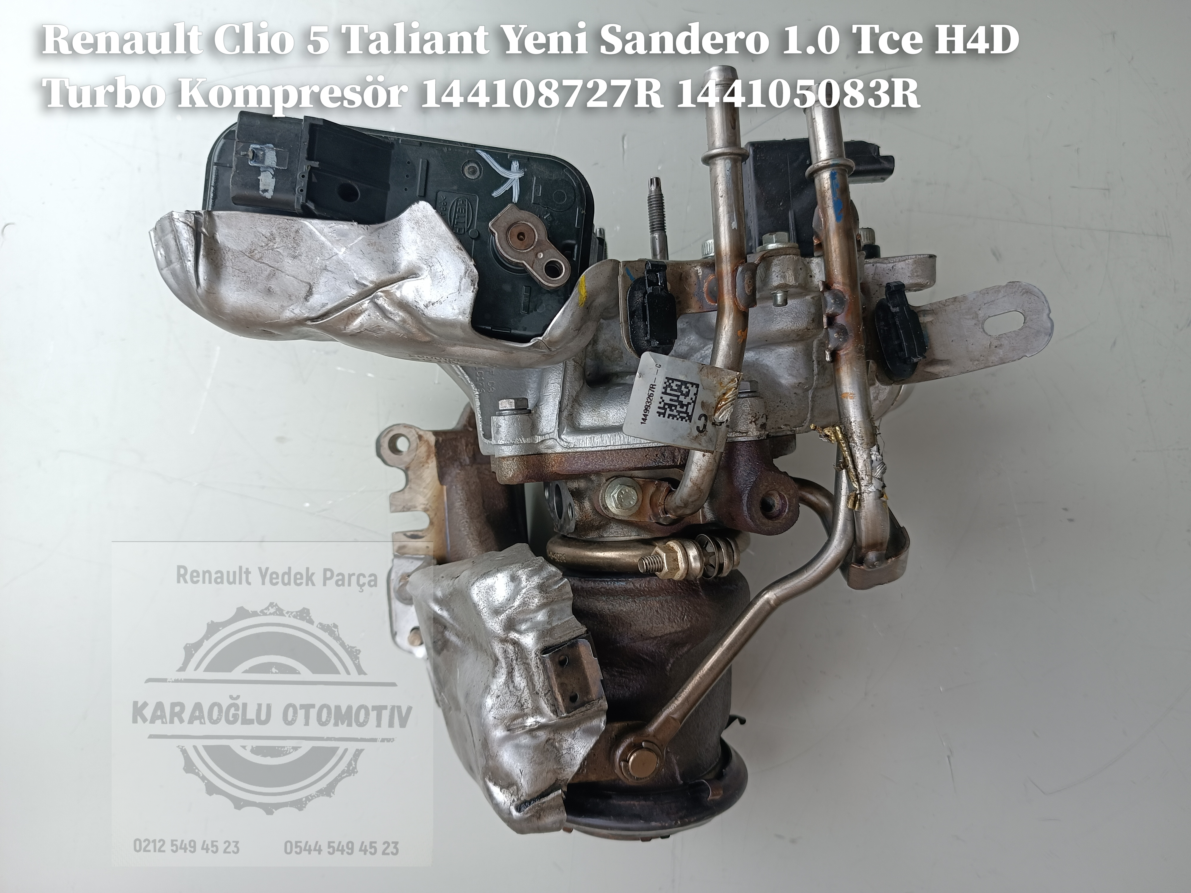 144108727R 144105083R Renault Clio V Taliant Yeni Sandero 1.0 Tce H4D Turbo Kompresör - Görsel 4