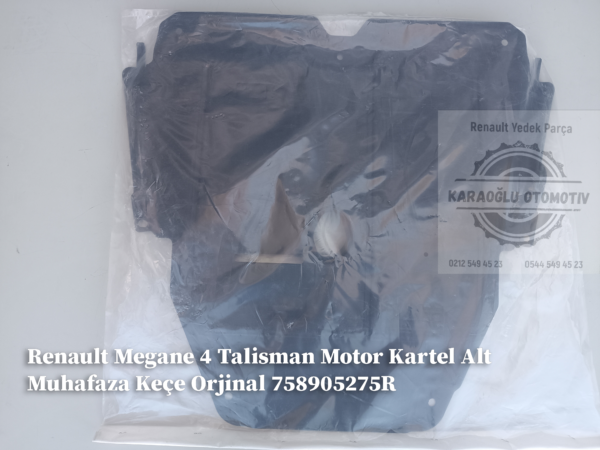 758905275R 758906742R Renault Megane 4 Talisman Motor Kartel Alt Muhafaza Keçe Orjinal