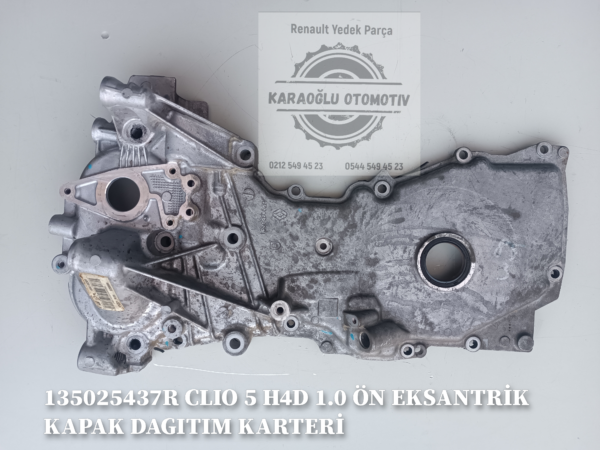 135025437R CLIO 5 TALİANT SANDERO H4D 1.0 ÖN EKSANTRİK KAPAK DAGITIM KARTERİ