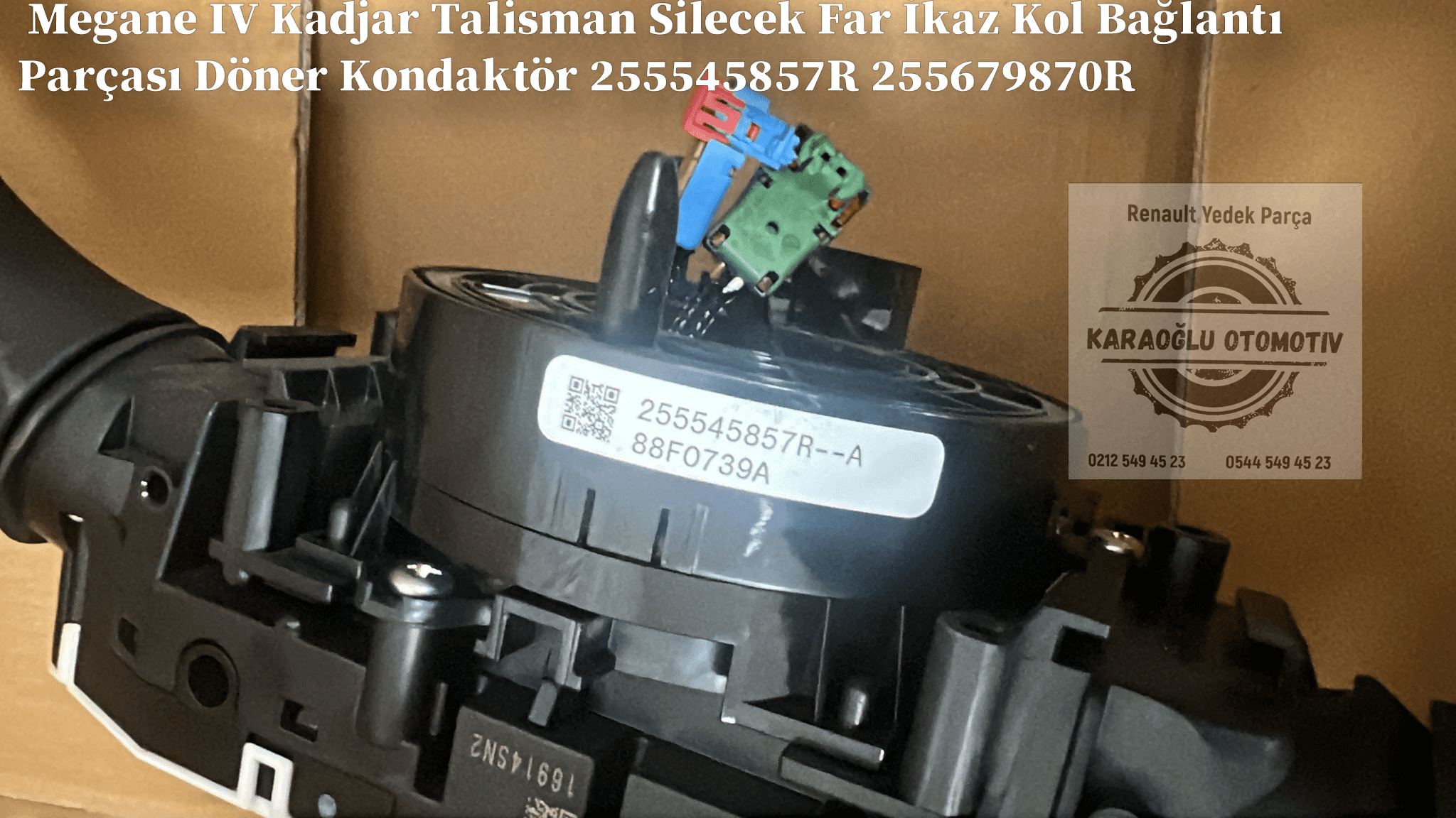 Renault Megane IV Kadjar Talisman Silecek Far Kolu Döner Kondaktör 255671693R