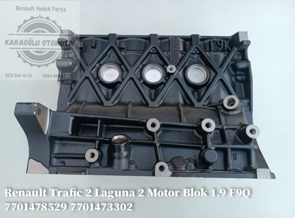 7701478529 7701473302 Renault Trafic 2 Laguna 2 Motor Blok 1.9 F9Q