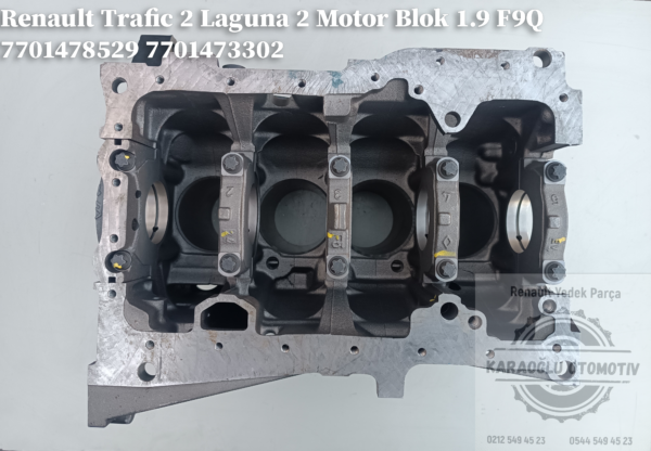 7701478529 7701473302 Renault Trafic 2 Laguna 2 Motor Blok 1.9 F9Q - Görsel 3
