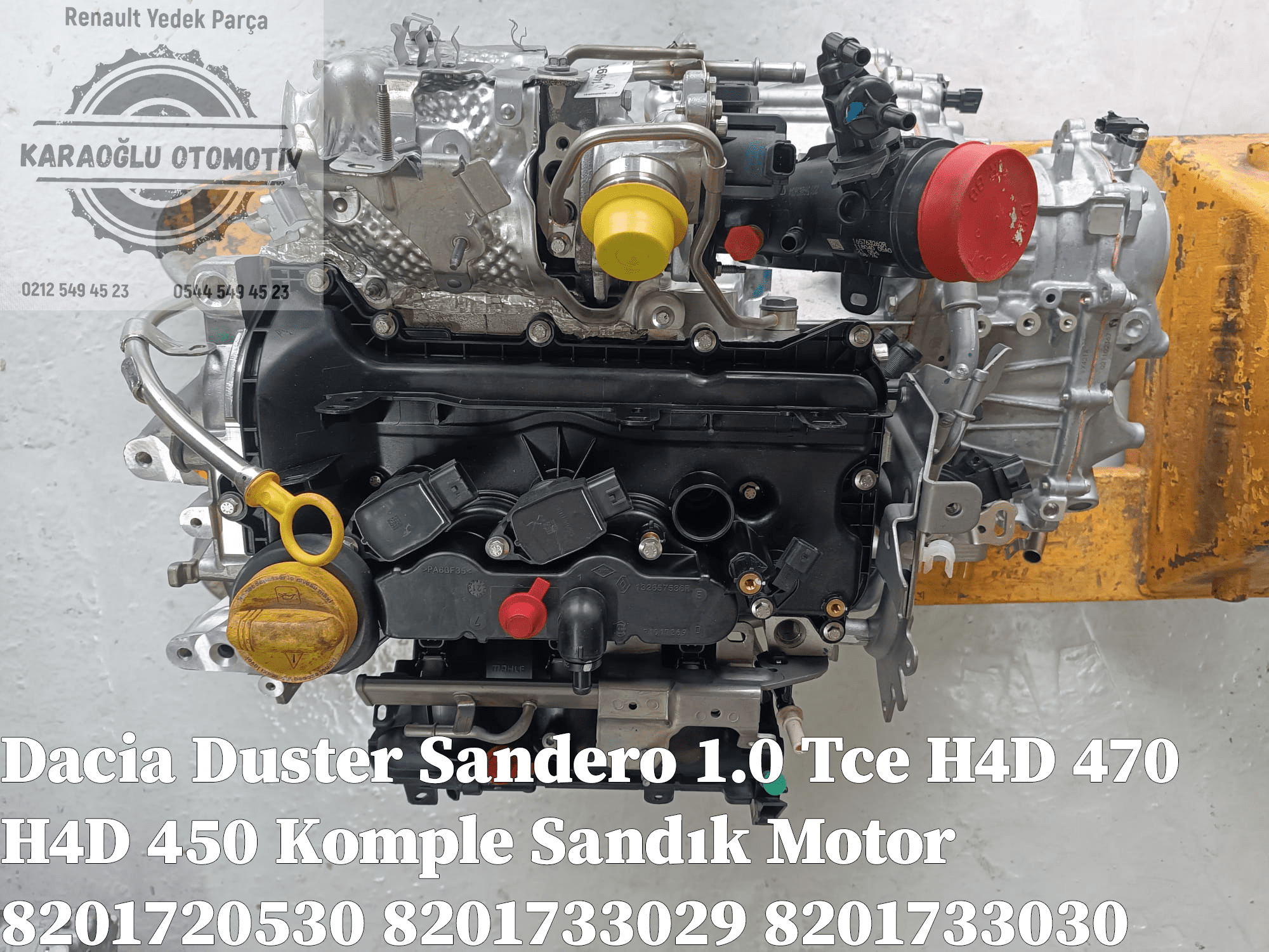 Dacia Duster Sandero 1.0 Tce H4D 470 H4D 450 Komple Sandık Motor 8201733029 - Görsel 2