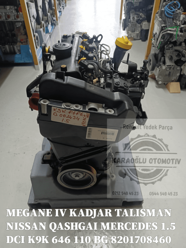 8201708460 100018382R MEGANE IV KADJAR TALISMAN NISSAN QASHGAI MERCEDES 1.5 DCI K9K 646 110 BG - Görsel 2