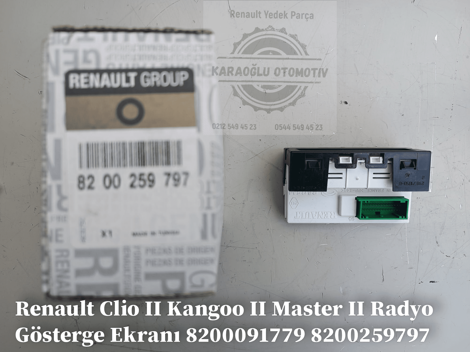 8200091779 8200259797 Renault Clio II Kangoo II Master II Radyo Gösterge Ekranı - Görsel 2