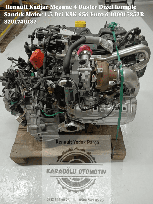 100017852R 8201740182 Renault Kadjar Megane IV Duster Dizel Komple Sandık Motor 1.5 Dci K9K 656 Euro 6 - Görsel 4