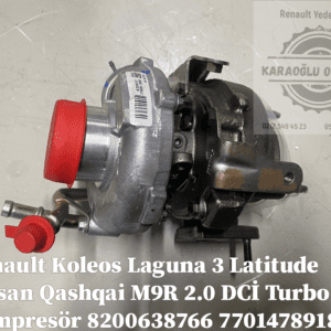 8200638766 7701478918 Renault Koleos Laguna III Latitude Nissan Qashqai M9R 2.0 DCİ Turbo Kompresör