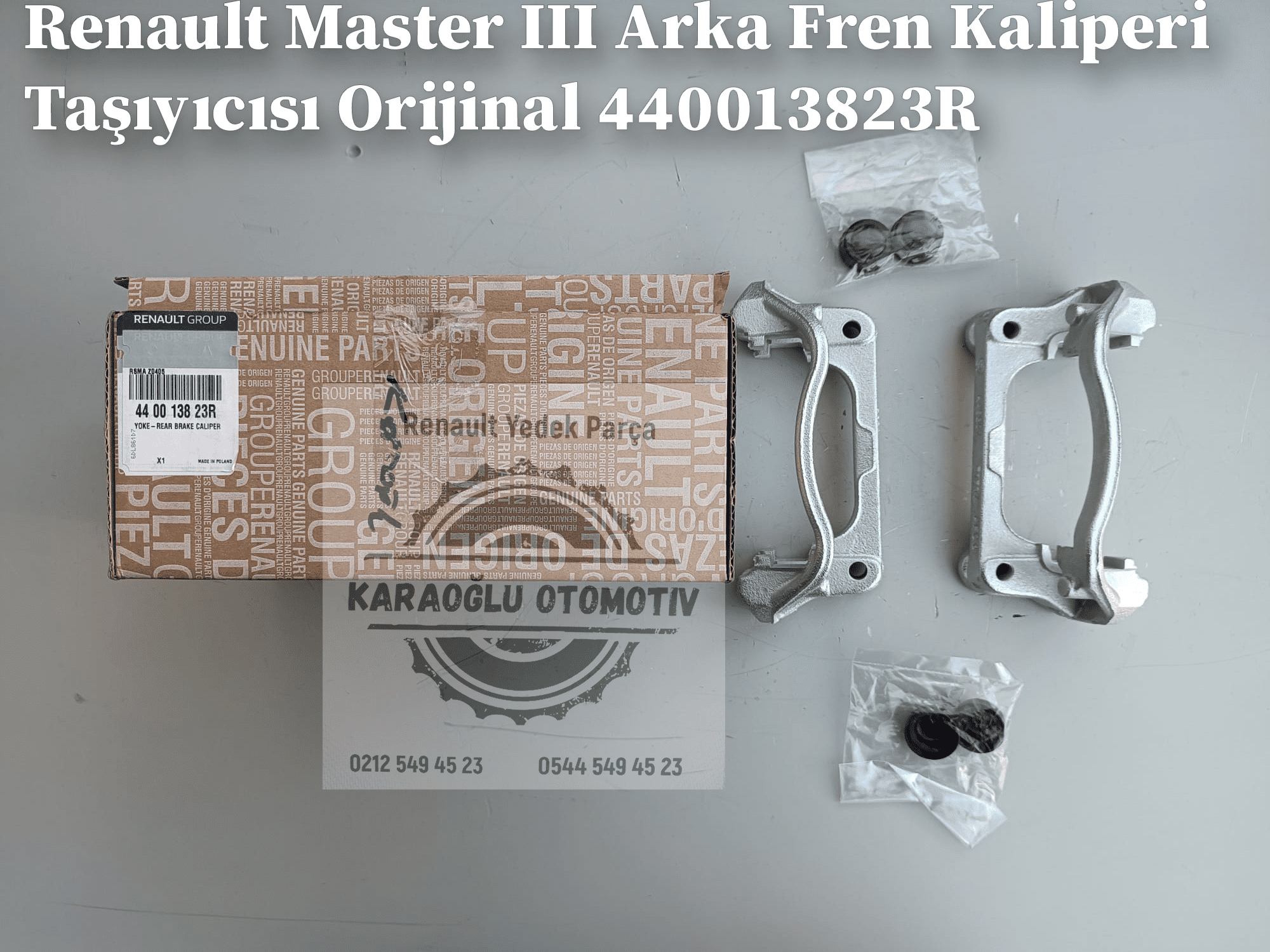 4100800Q0G 440013823R Renault Master 3 Arka Fren Kaliperi Taşıyıcısı Orijinal - Görsel 2