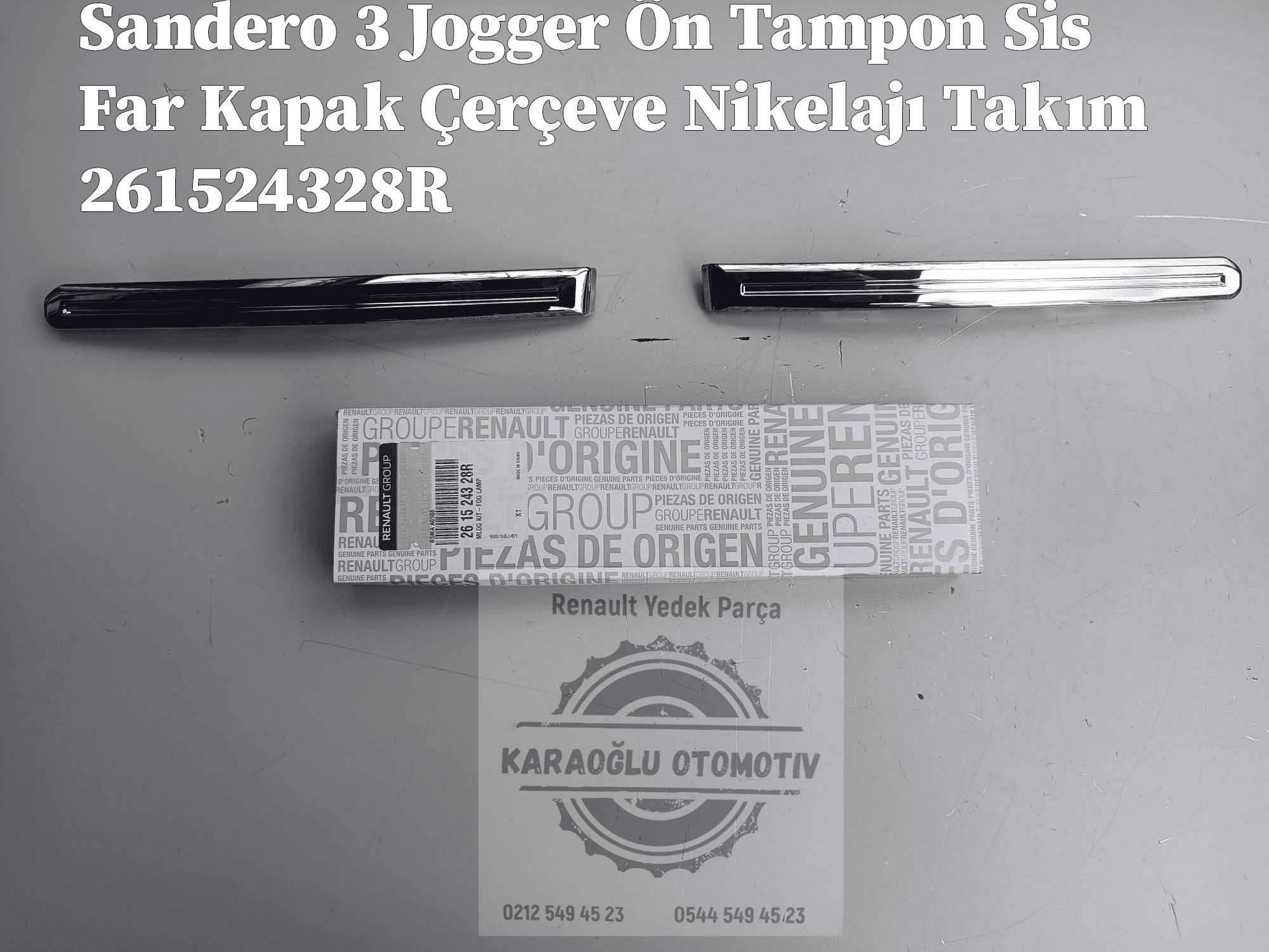 Dacia Jogger Sandero III Ön Tampon Sis Far Kapak Çerçeve Nikelajı Takım 261524328R - Görsel 2