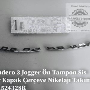 Dacia Jogger Sandero III Ön Tampon Sis Far Kapak Çerçeve Nikelajı Takım 261524328R