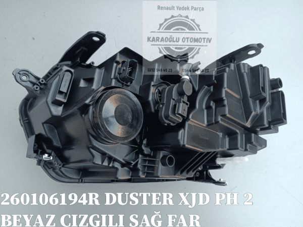 DACİA DUSTER XJD PH 2 BEYAZ CIZGILI SAĞ FAR 260106194R