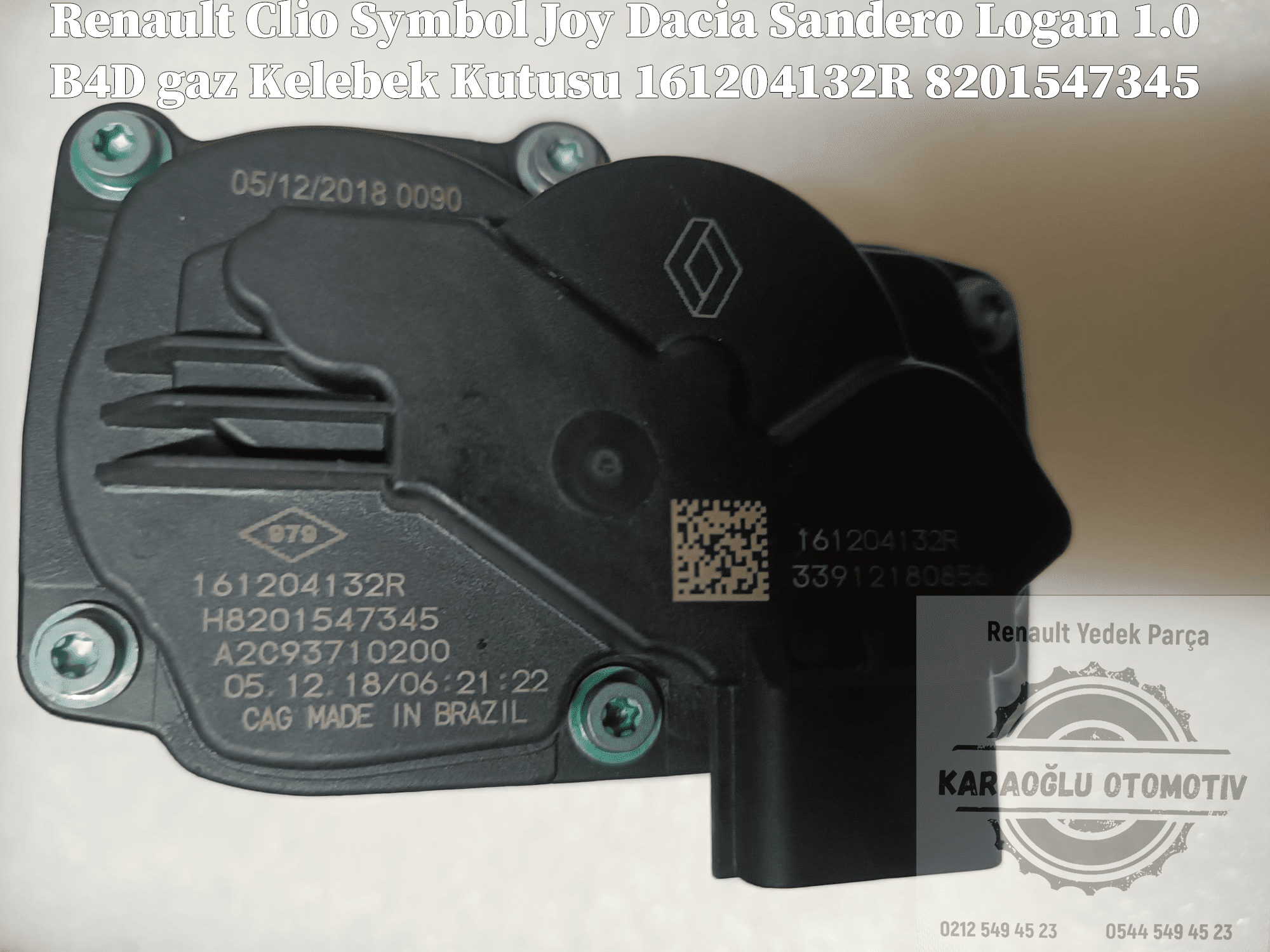 Renault Clio Symbol Joy Dacia Sandero Logan 1.0 B4D gaz Kelebek Kutusu 161204132R 8201547345
