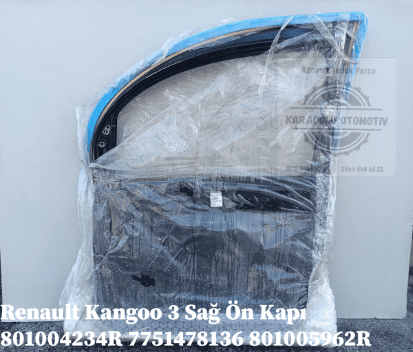 801004234R 7751478136 801005962R Renault Kangoo 3 Sağ Ön Kapı