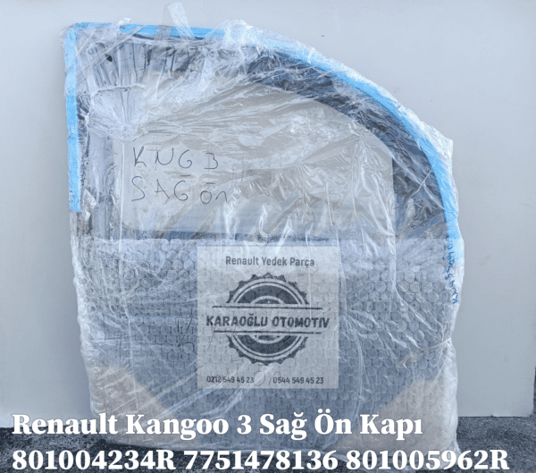 801004234R 7751478136 801005962R Renault Kangoo 3 Sağ Ön Kapı - Görsel 2