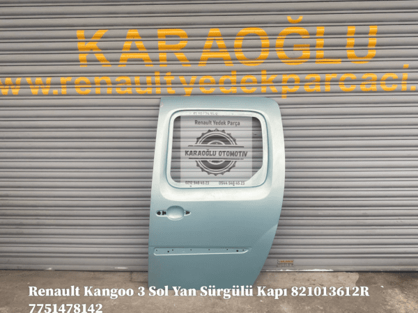 821013612R 7751478142 Renault Kangoo 3 Sol Yan Sürgülü Kapı - Görsel 2