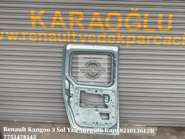 821013612R 7751478142 Renault Kangoo 3 Sol Yan Sürgülü Kapı