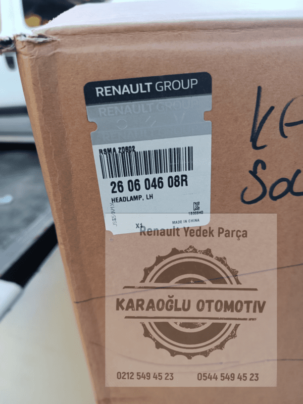 260604608R Renault Koleos II Sol Far Orijinal Mais - Görsel 3