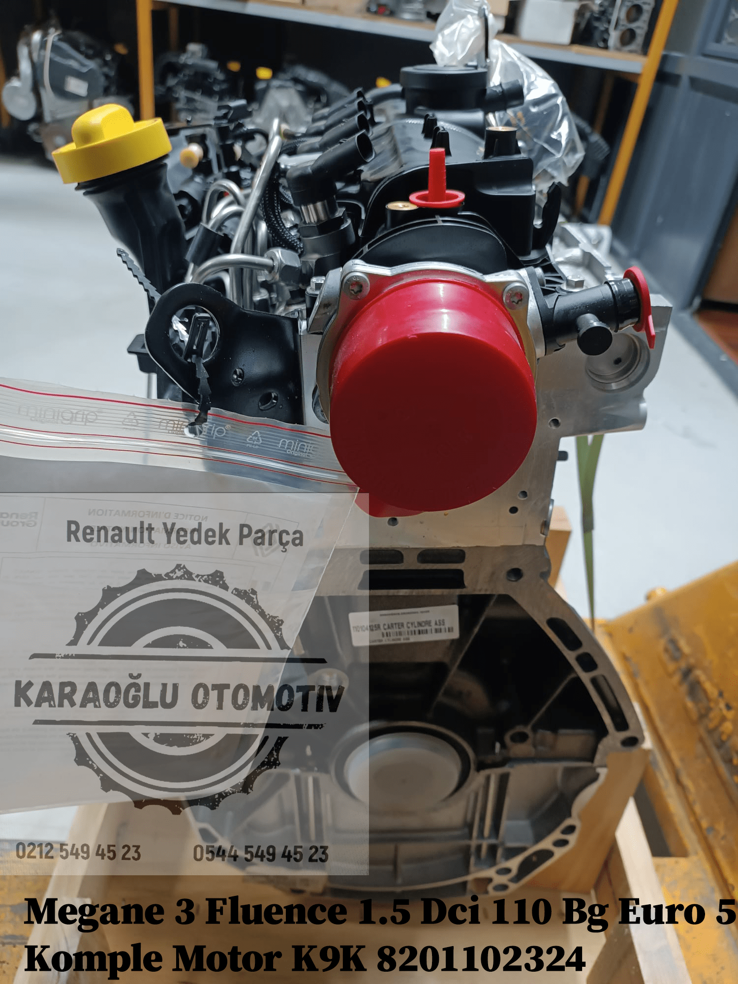 8201102324 7701479146 Megane III Fluence 1.5 Dci 110 Bg Euro 5 Komple Motor K9K 846 - Görsel 3