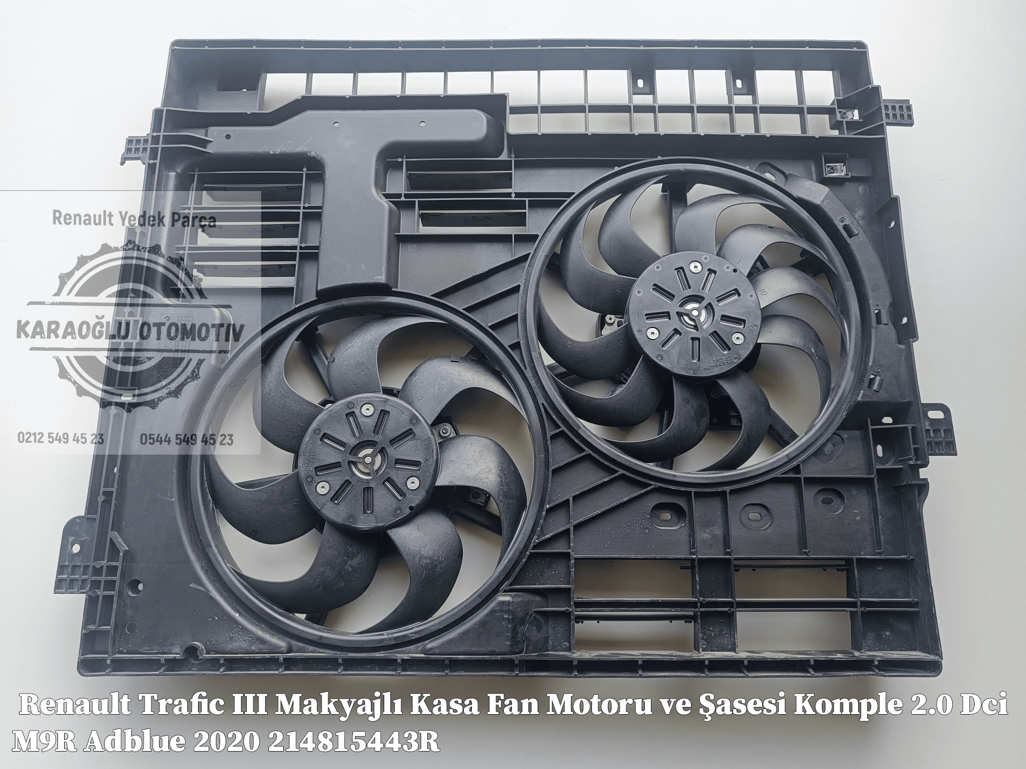 Trafic 3 Makyajlı Kasa Fan Motoru ve Şasesi Komple 2.0 Dci M9R Adblue 2020 214815443R