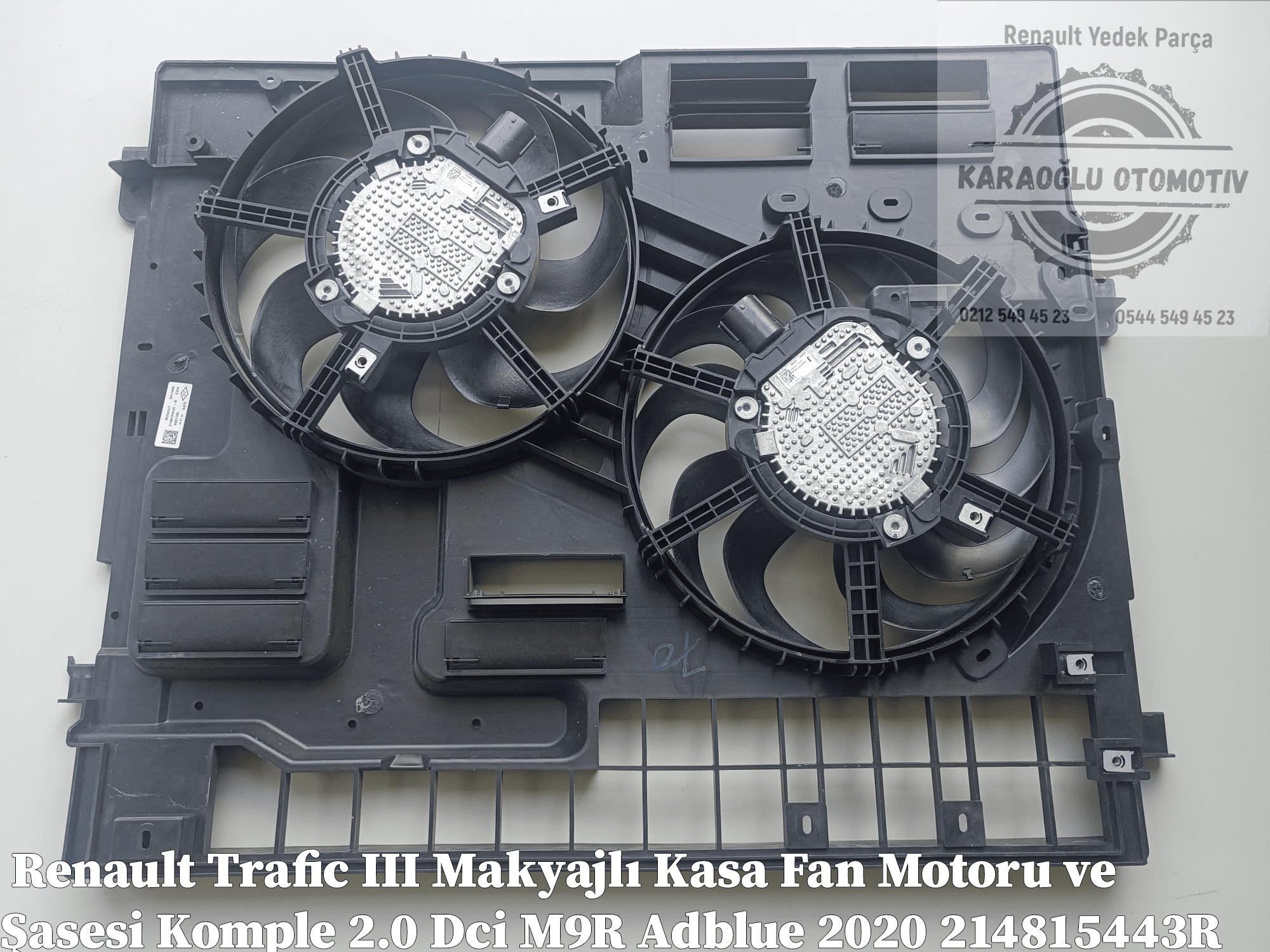 Trafic 3 Makyajlı Kasa Fan Motoru ve Şasesi Komple 2.0 Dci M9R Adblue 2020 214815443R - Görsel 2