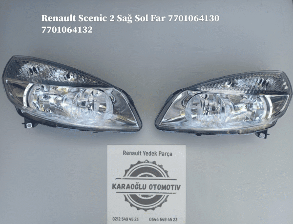 Renault Scenic 2 Sağ Sol Far 7701064130 7701064132 - Görsel 2