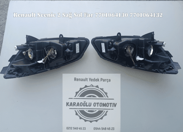 Renault Scenic 2 Sağ Sol Far 7701064130 7701064132