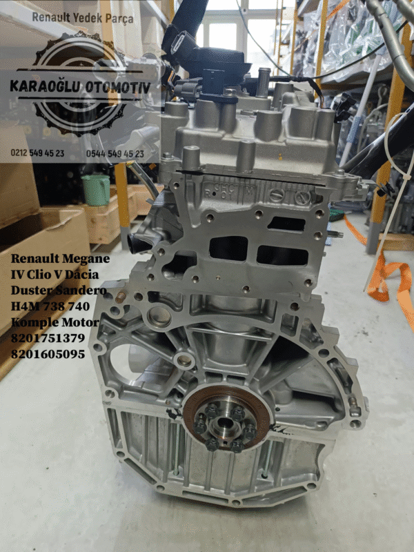 8201751379 8201605095 Renault Megane 4 Clio 5 Dacia Duster Sandero H4M 738 740 Komple Motor - Görsel 4