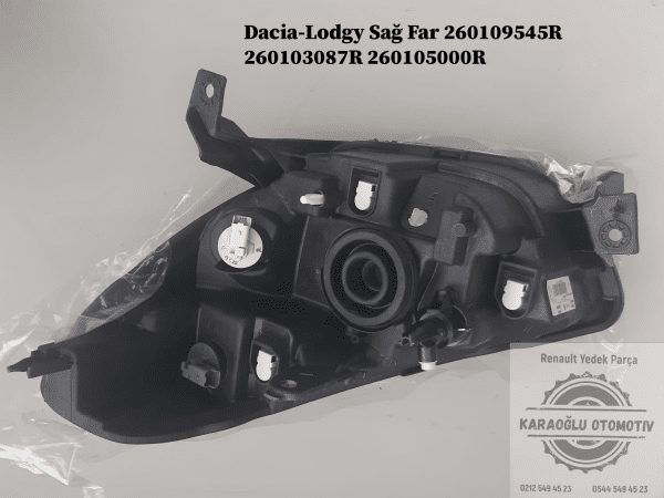 260109545R 260103087R 260105000R Dacia Lodgy Sağ Far - Görsel 2
