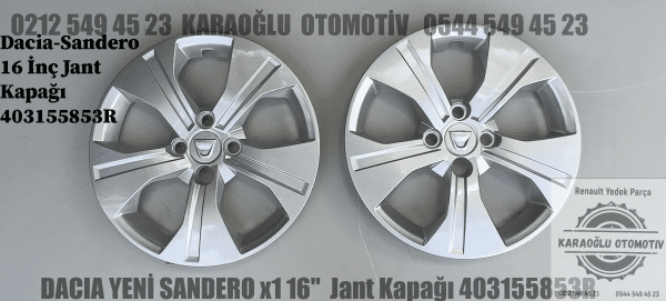 403155853R Dacia Sandero 16 İnç Jant Kapağı