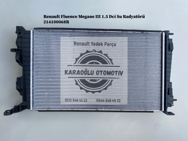 214100068R Renault Fluence Megane 3 1.5 Dci Su Radyatörü