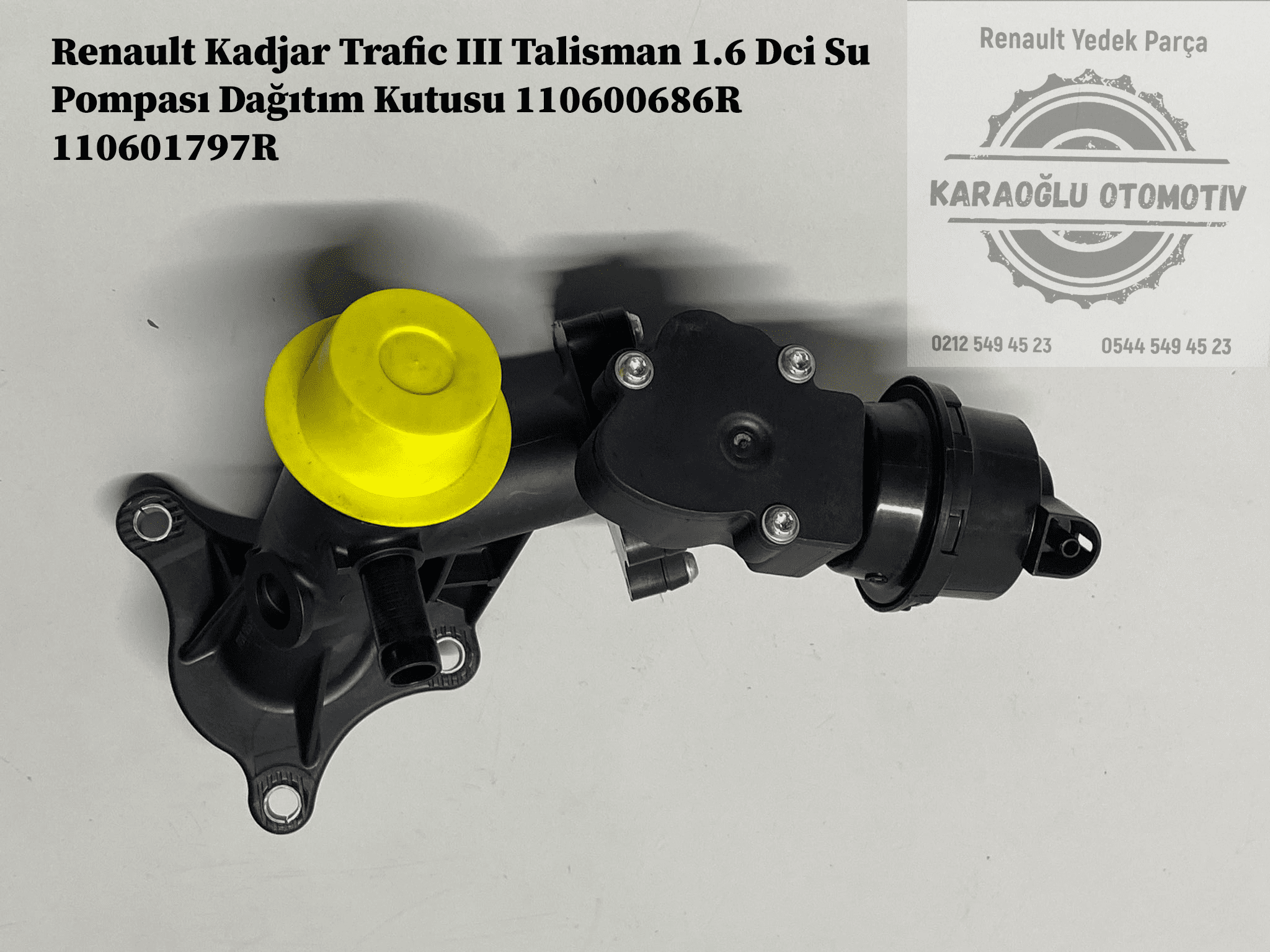 110600686R 110601797R Renault Trafic 3 Kadjar Talisman 1.6 Dci Su Pompası Dağıtım Kutusu