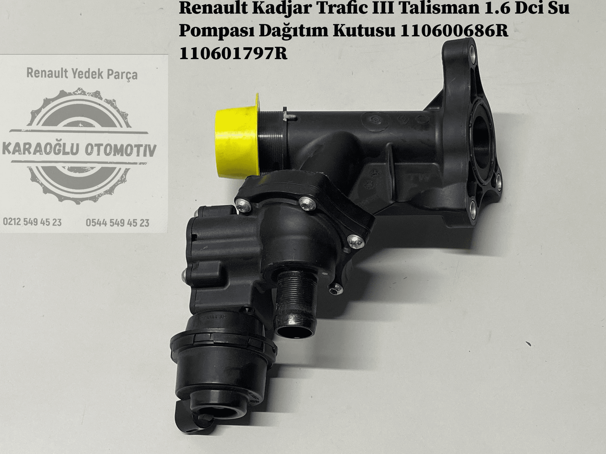 110600686R 110601797R Renault Trafic 3 Kadjar Talisman 1.6 Dci Su Pompası Dağıtım Kutusu - Görsel 3